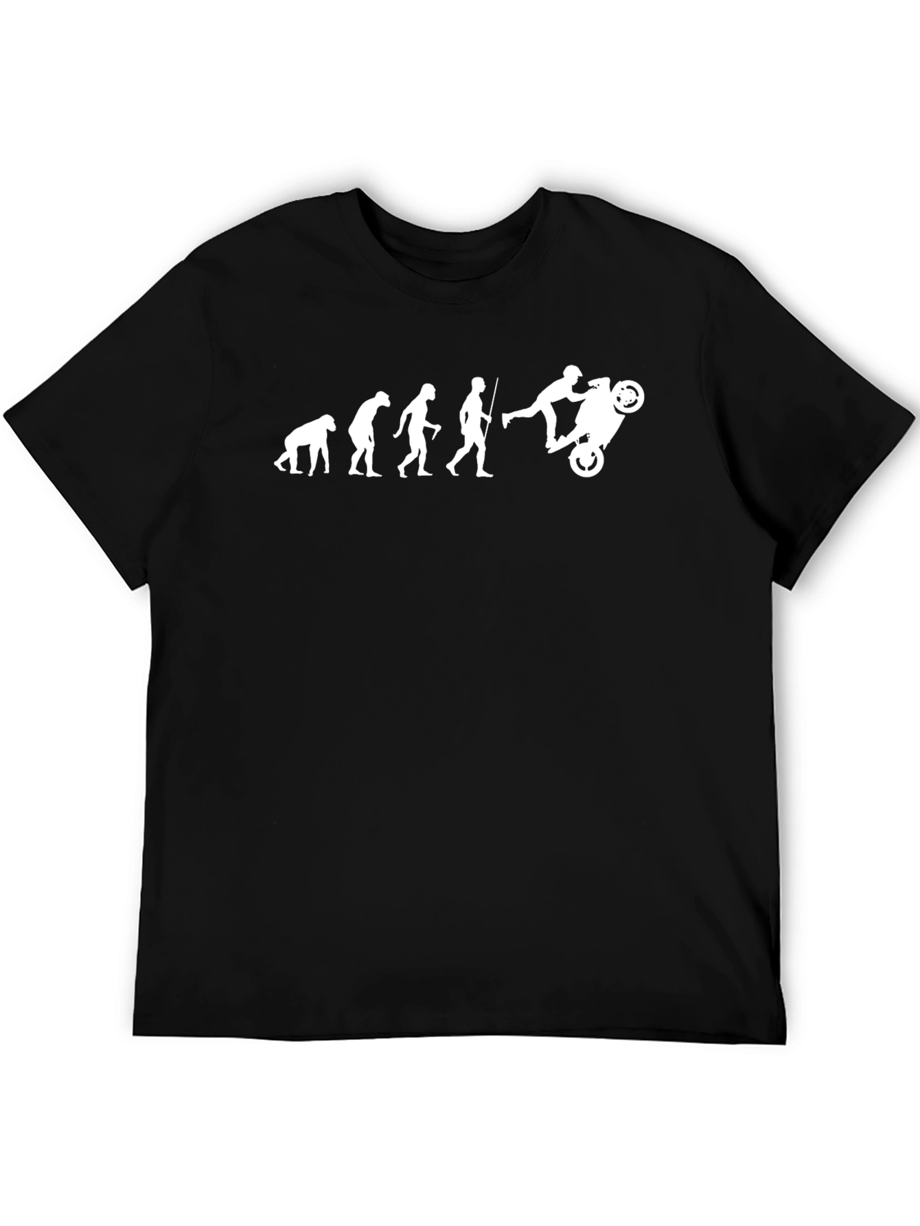 Evolution of Biker Black Graphic T-Shirt