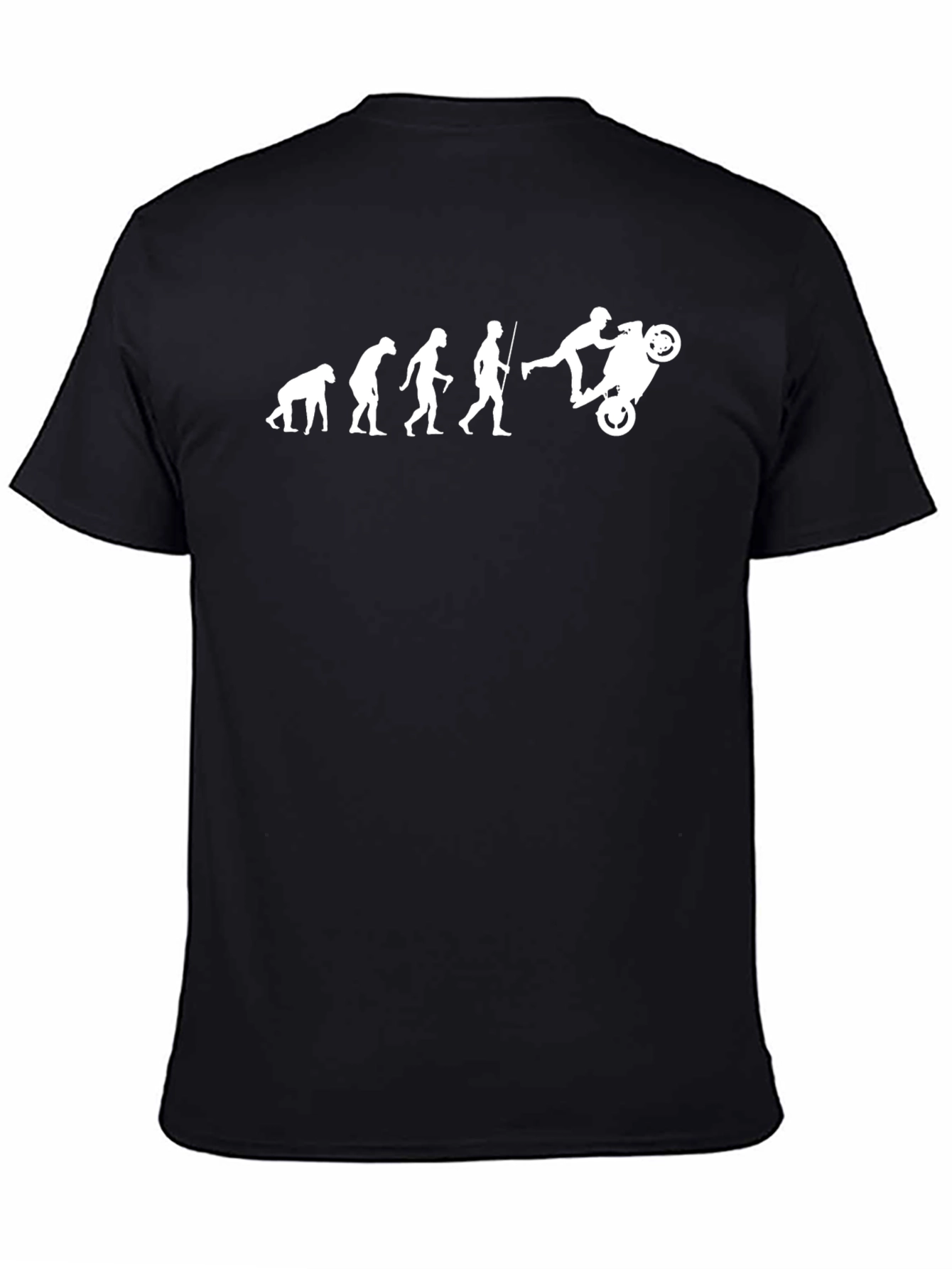 Evolution of Biker Black Graphic T-Shirt