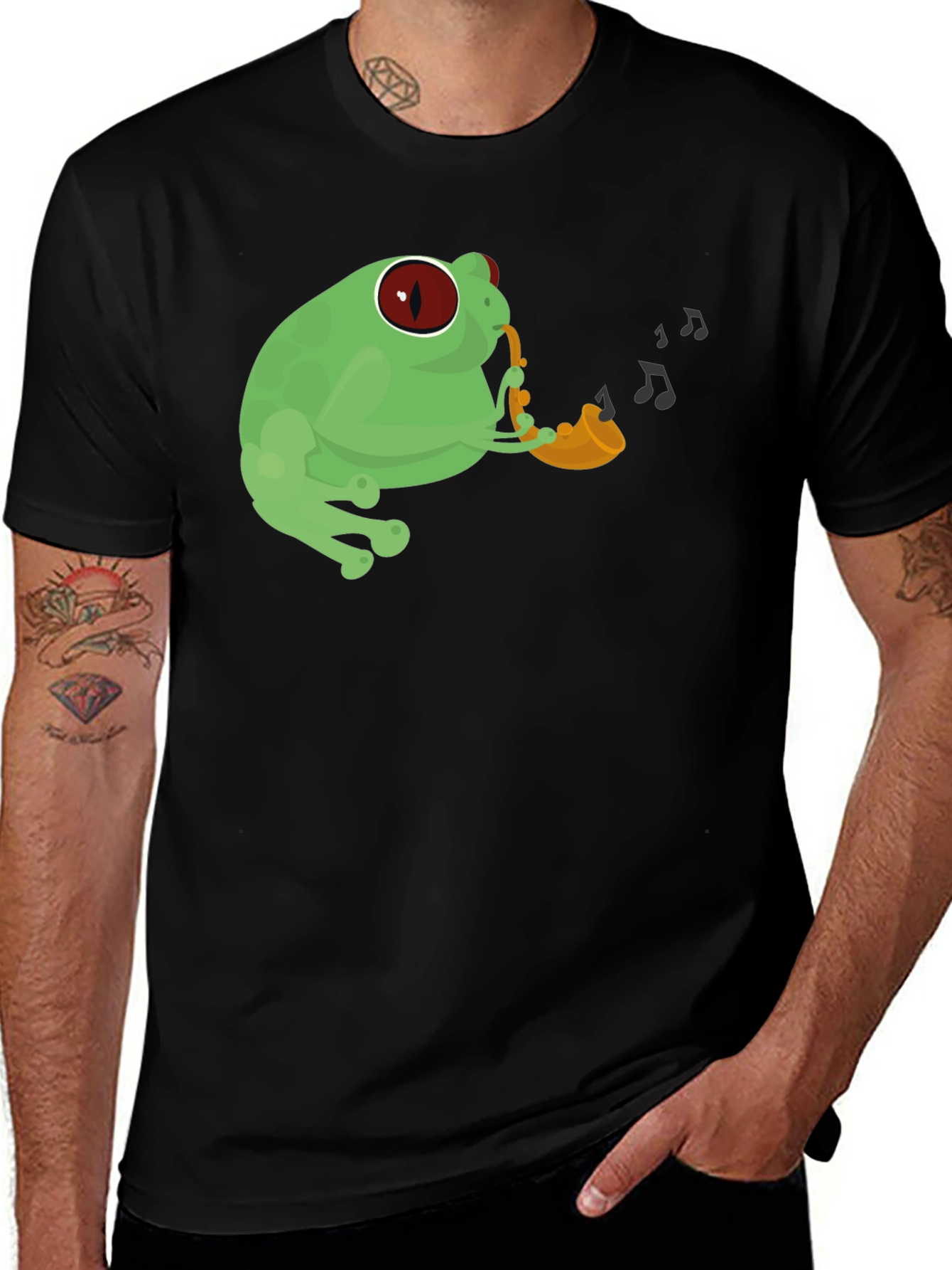 Frog Saxophone Graphic Tee