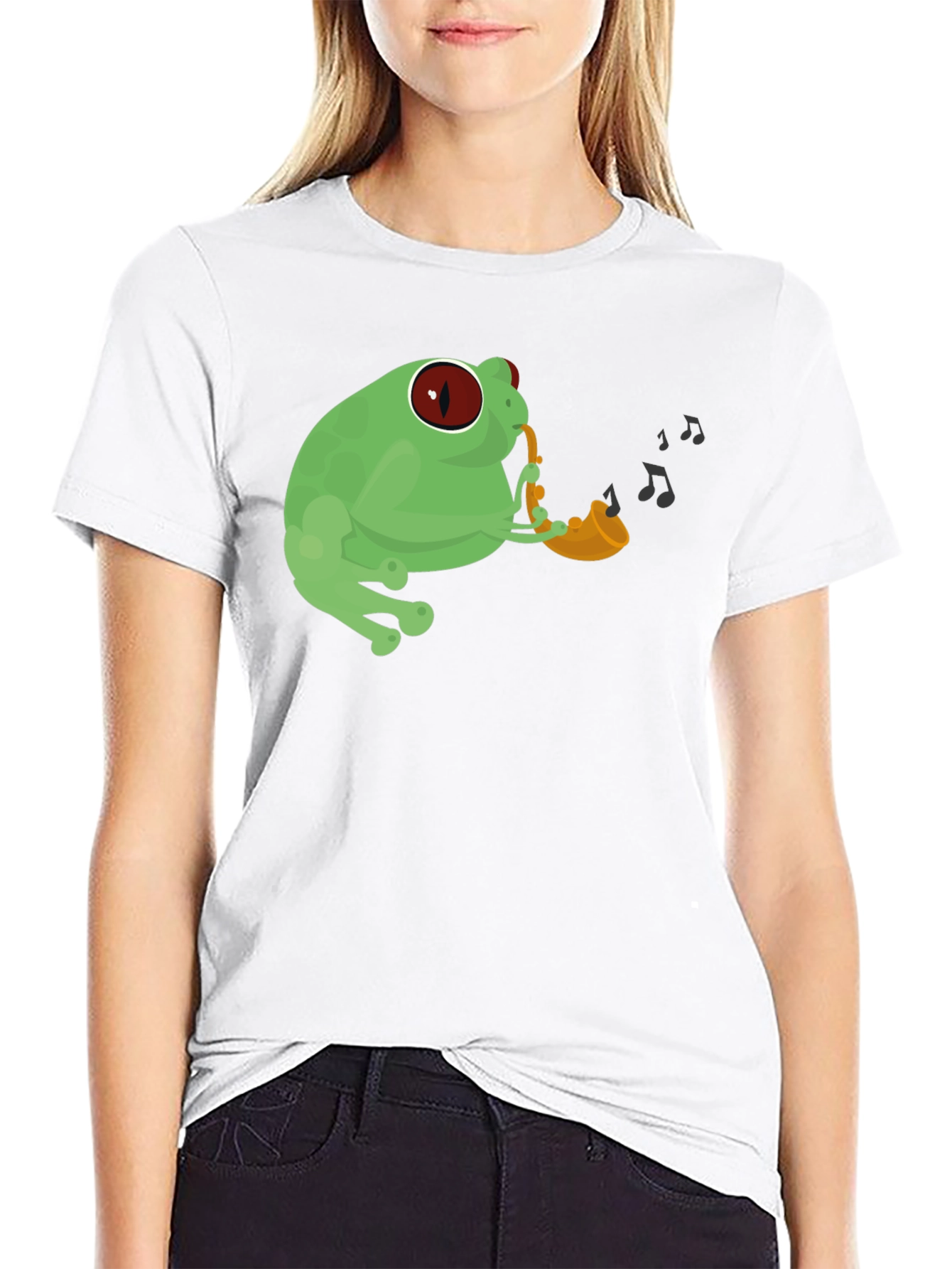 Frog Saxophone Graphic Tee