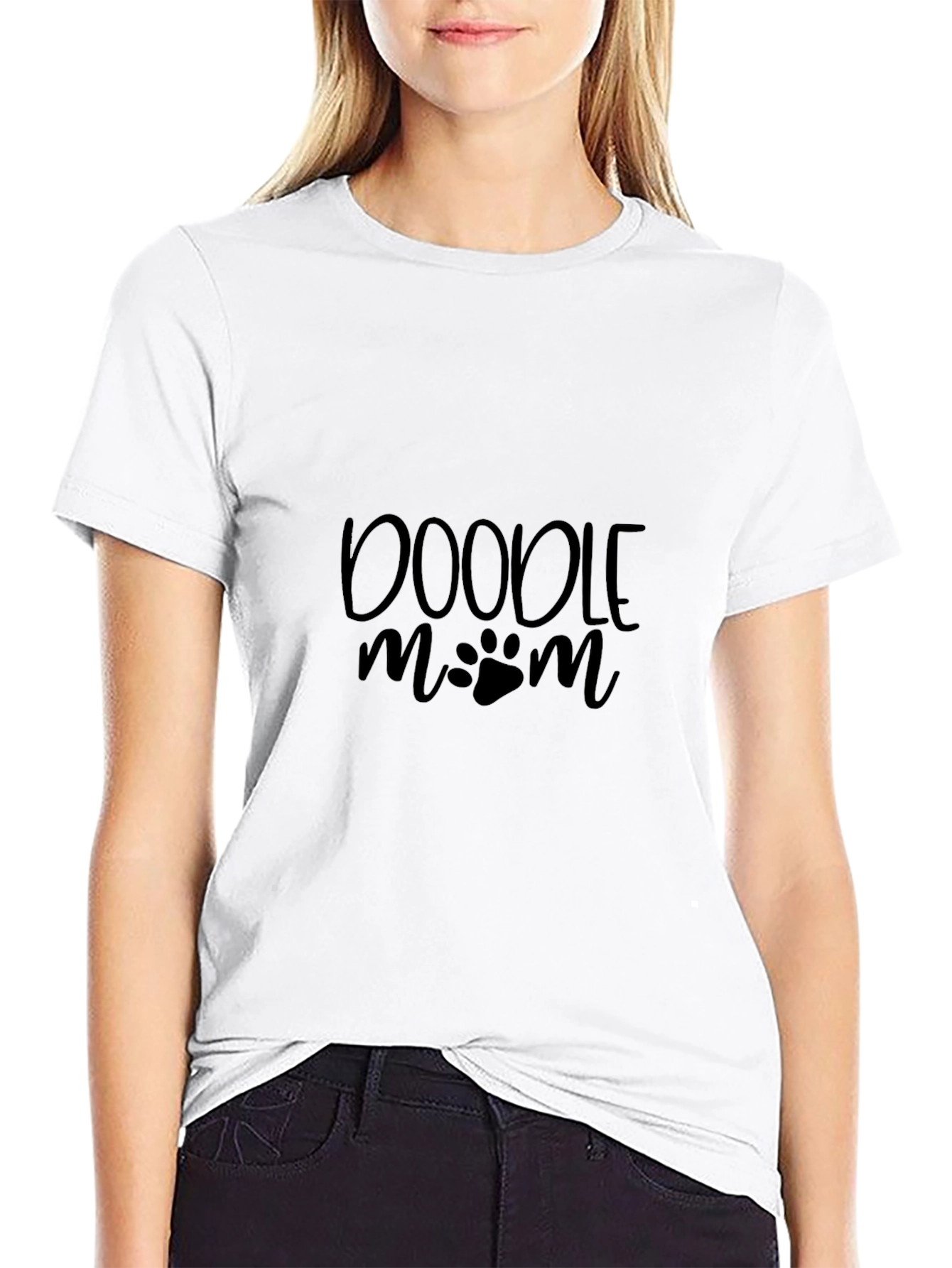Doodle Mom Graphic Tee - Black