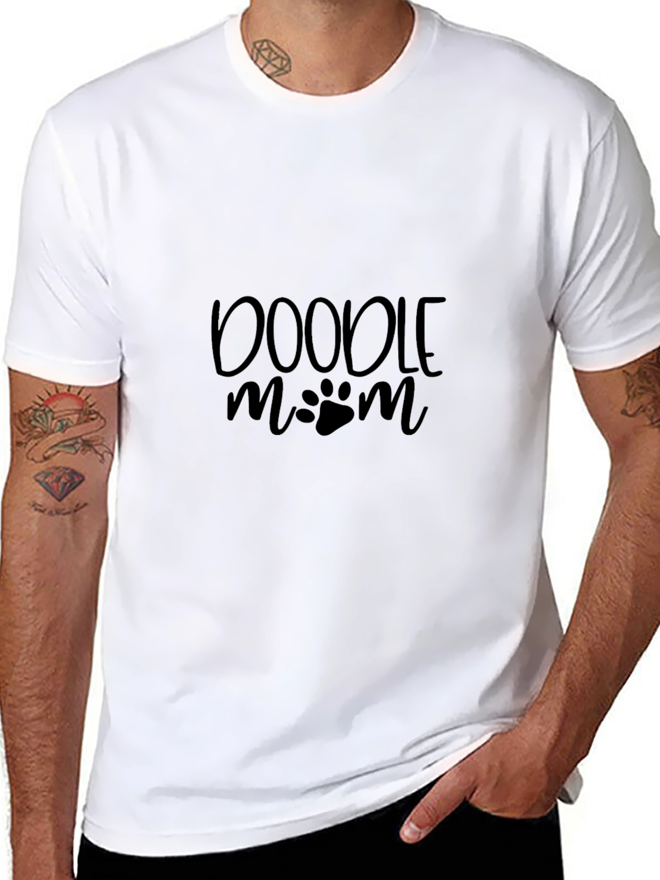 Doodle Mom Graphic Tee - Black