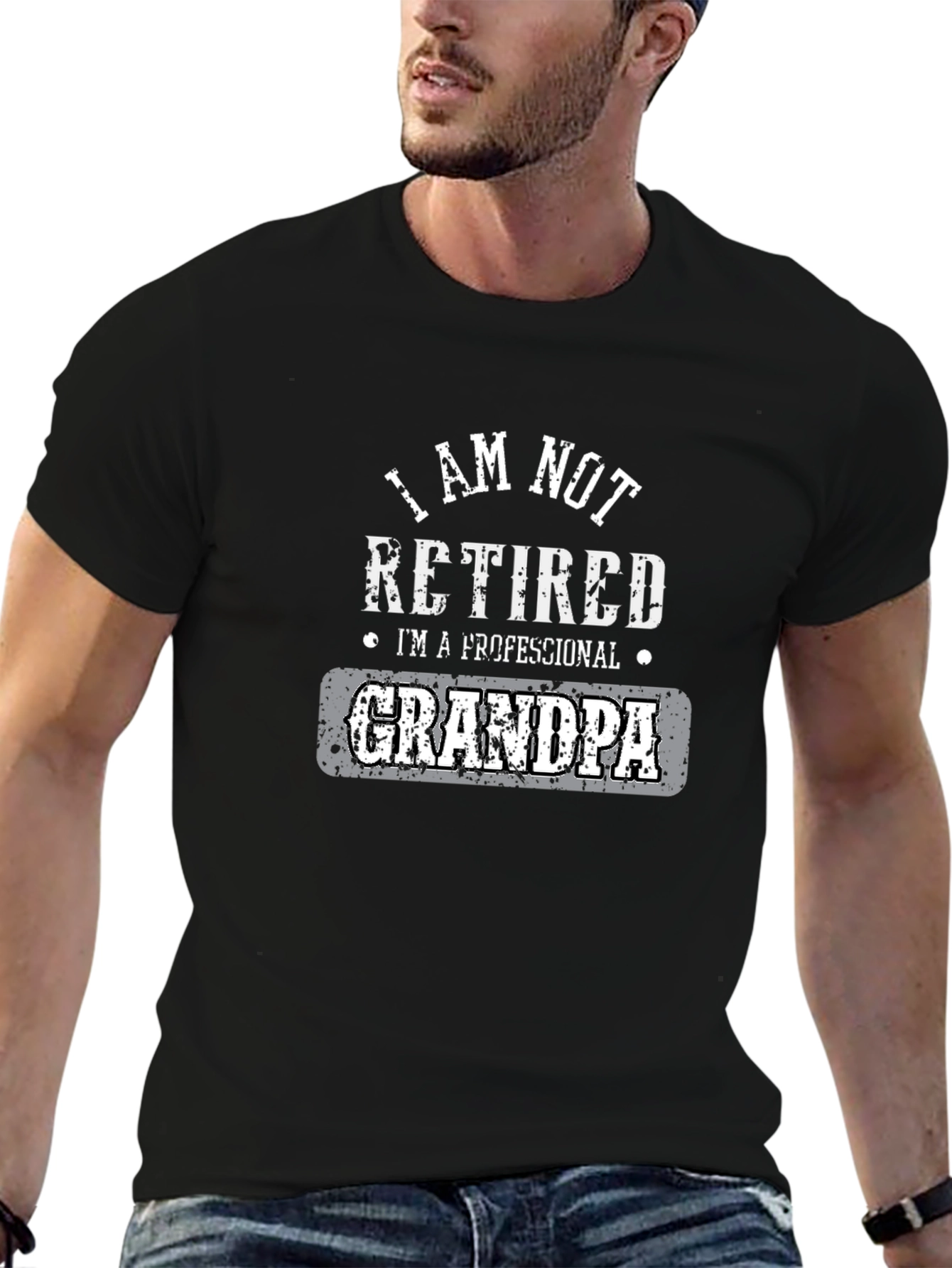 Professional Grandpa Graphic Tee - Black