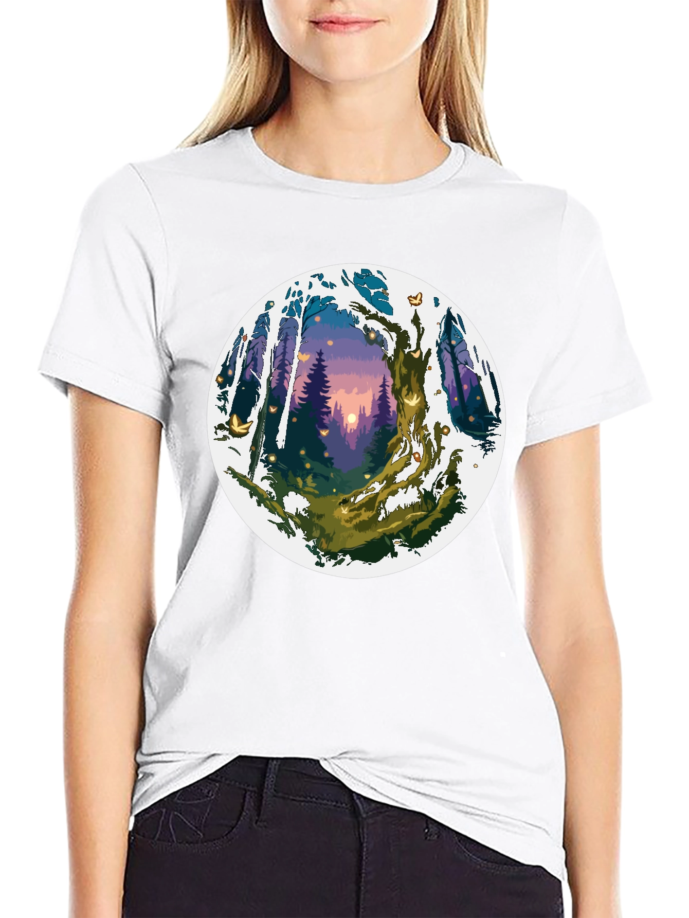 Enchanted Forest Graphic Tee - Unisex Black T-Shirt