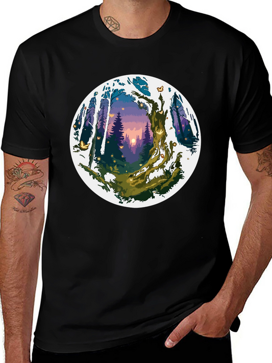 Enchanted Forest Graphic Tee - Unisex Black T-Shirt