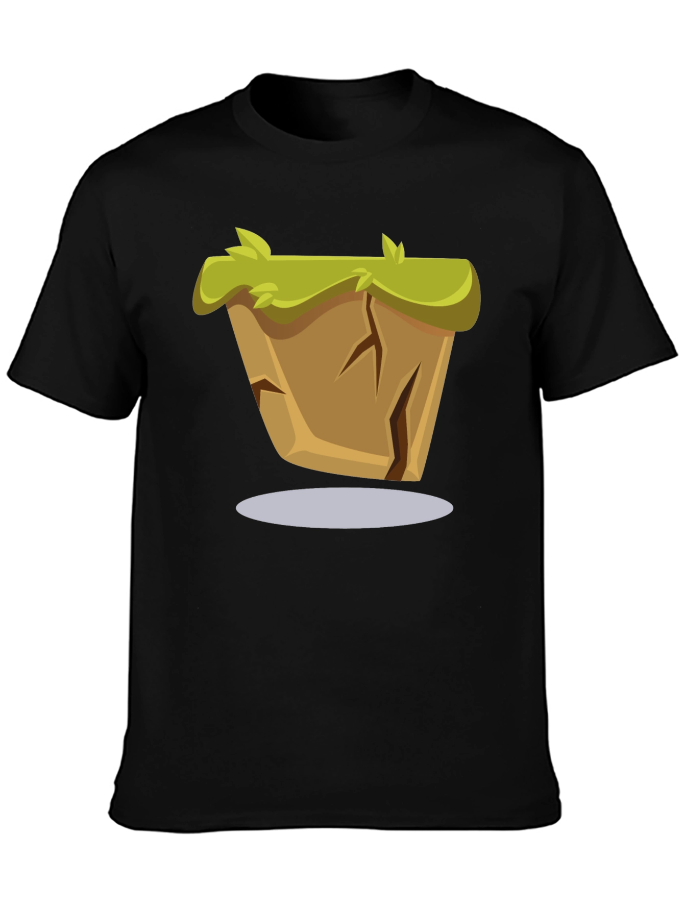 Cartoon Earth Block Graphic Tee - Stylish Unique Design