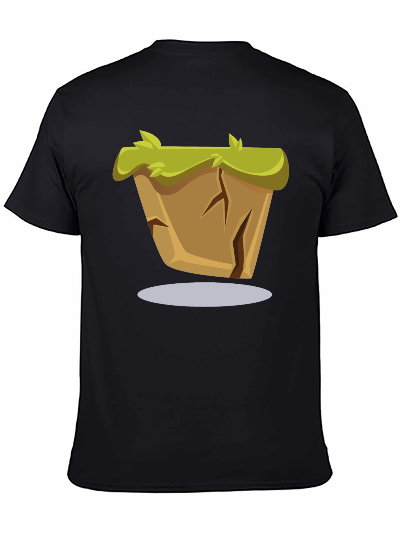 Cartoon Earth Block Graphic Tee - Stylish Unique Design