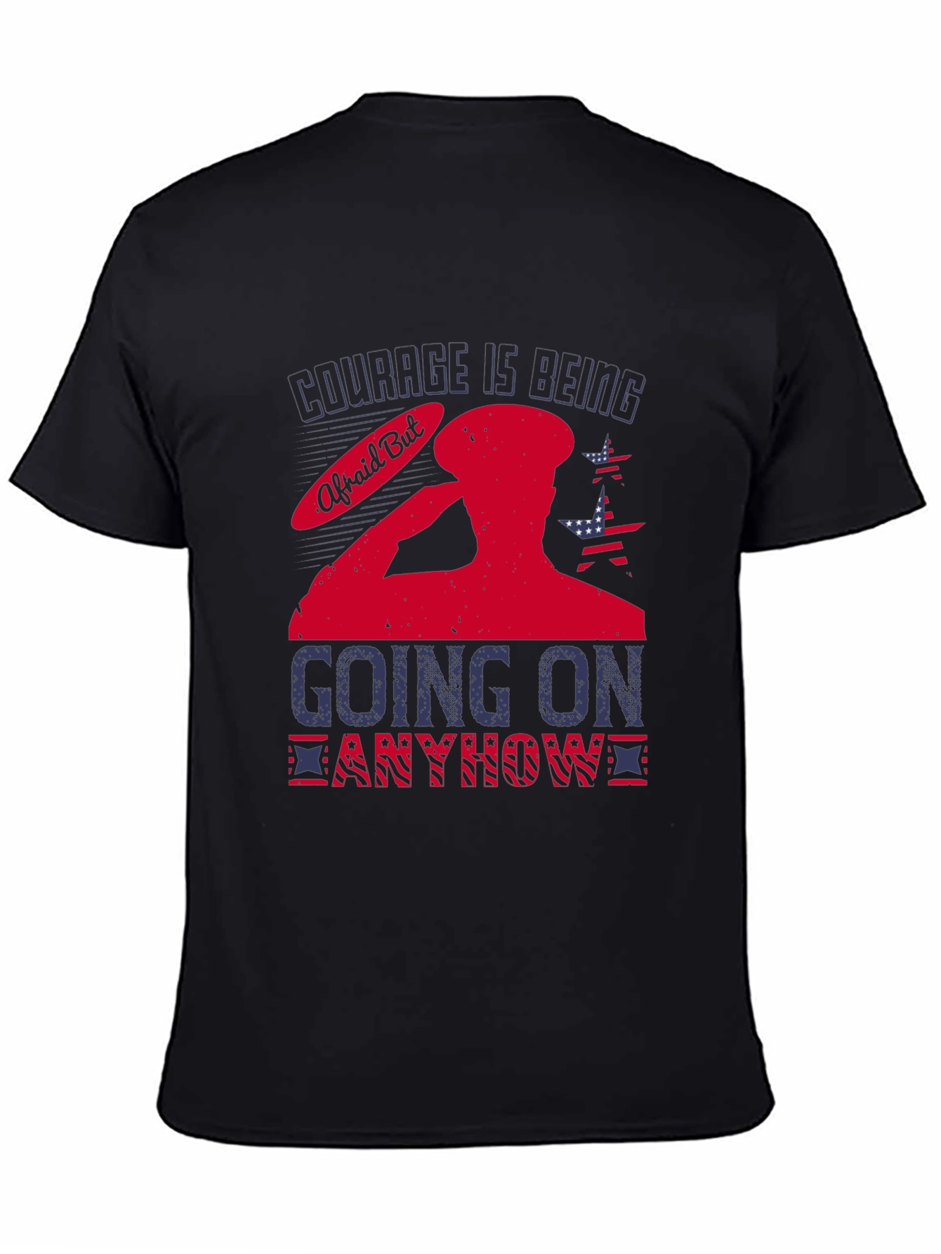 Courage Graphic Tee: Military Inspired Design