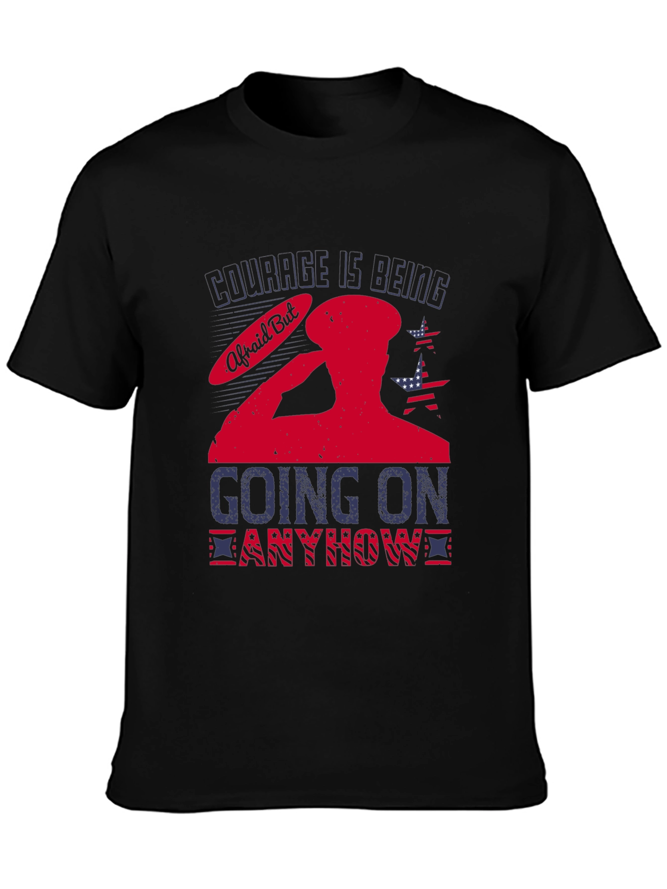 Courage Graphic Tee: Military Inspired Design
