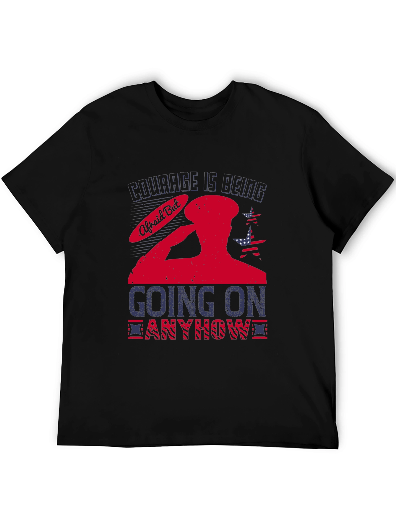 Courage Graphic Tee: Military Inspired Design