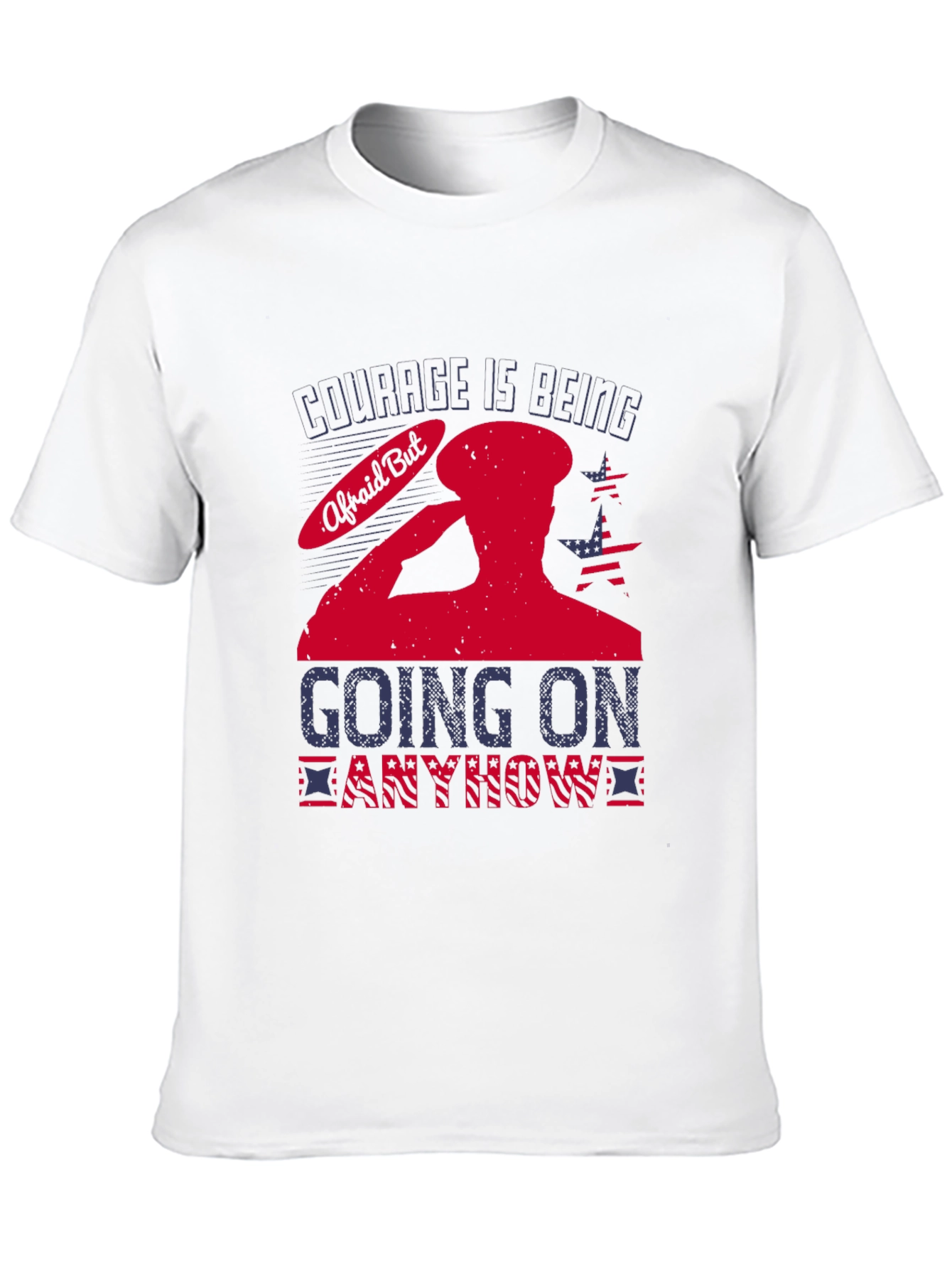Courage Graphic Tee: Military Inspired Design