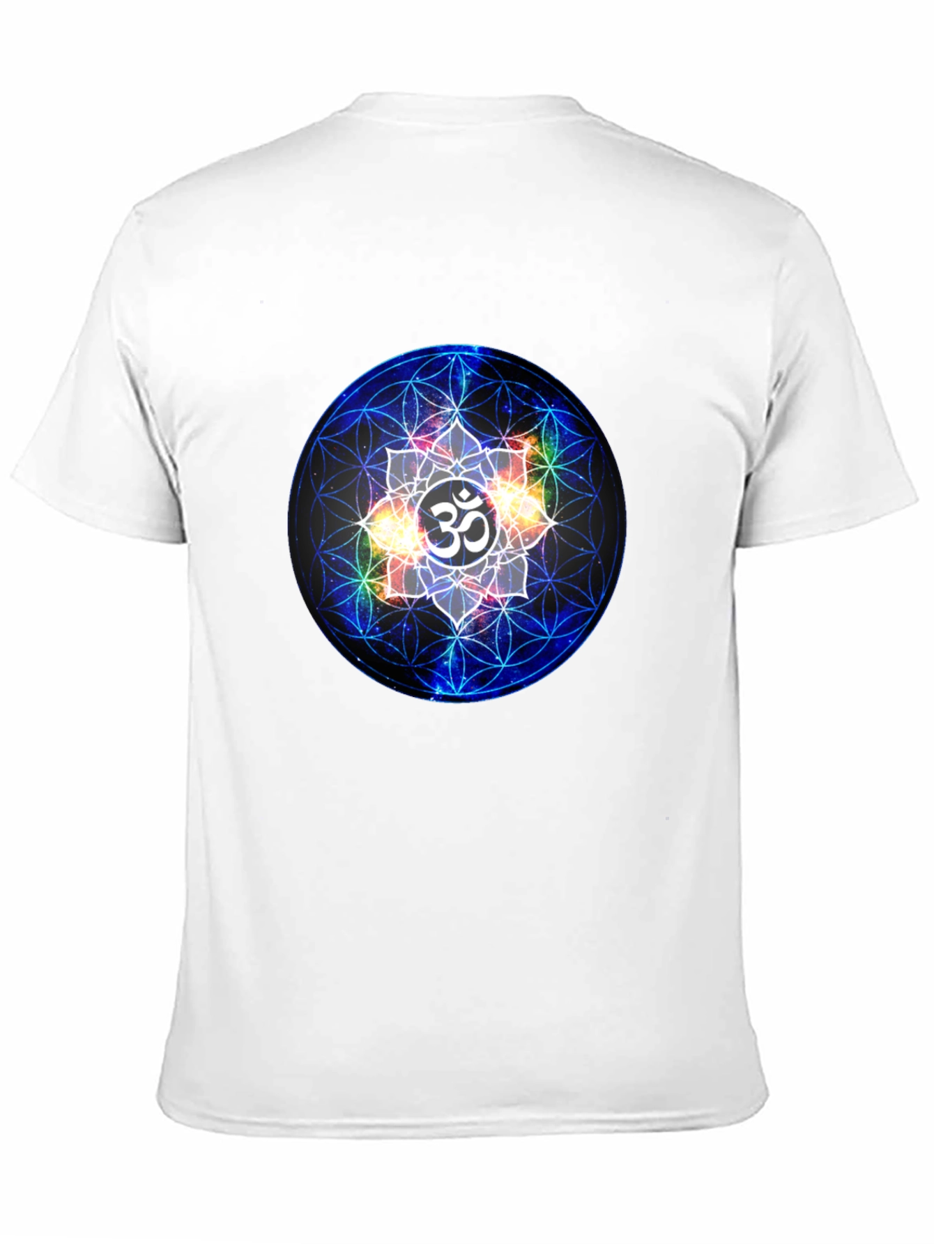 Om Mandala Graphic Tee - Black Cotton Blend