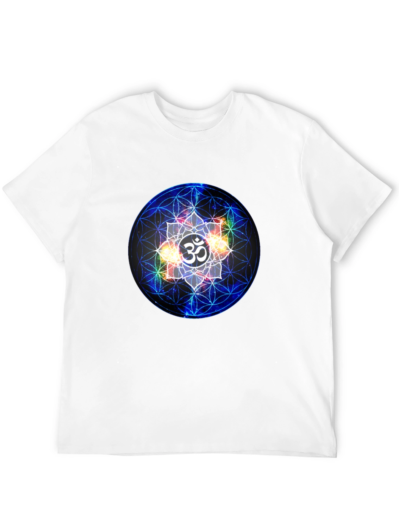 Om Mandala Graphic Tee - Black Cotton Blend