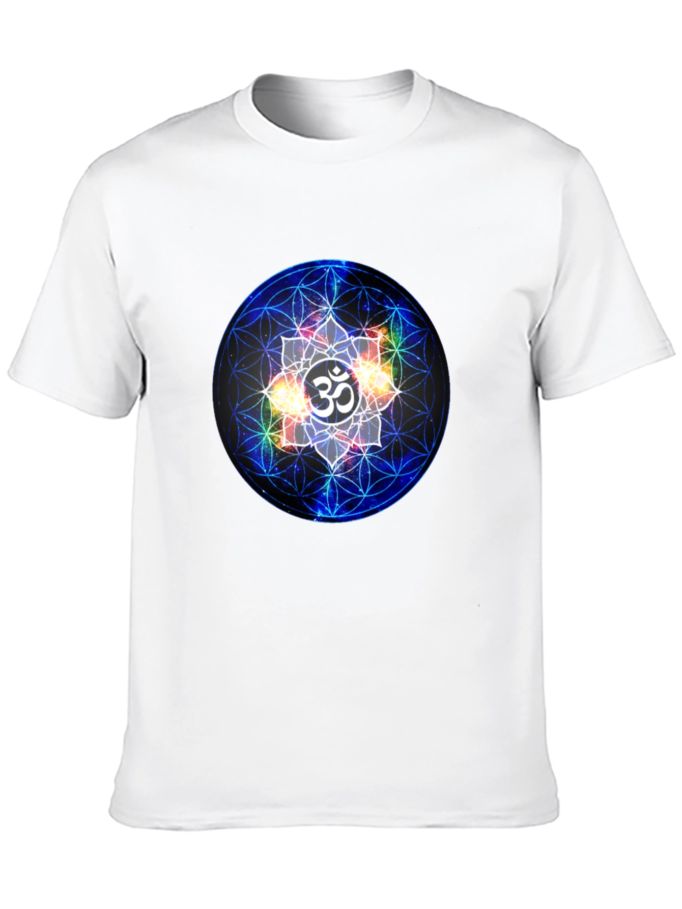 Om Mandala Graphic Tee - Black Cotton Blend