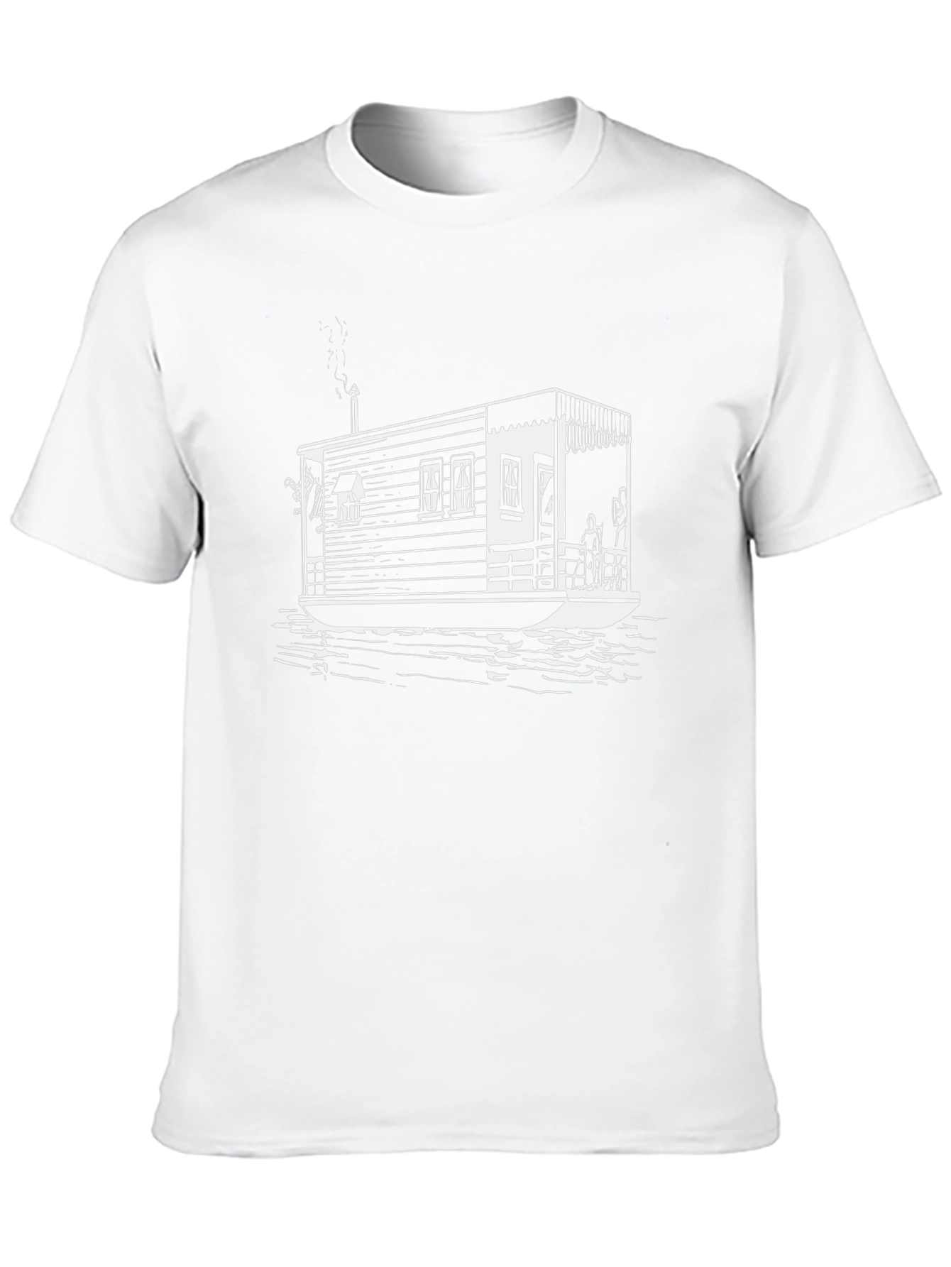 Black Houseboat T-Shirt - Nautical Style