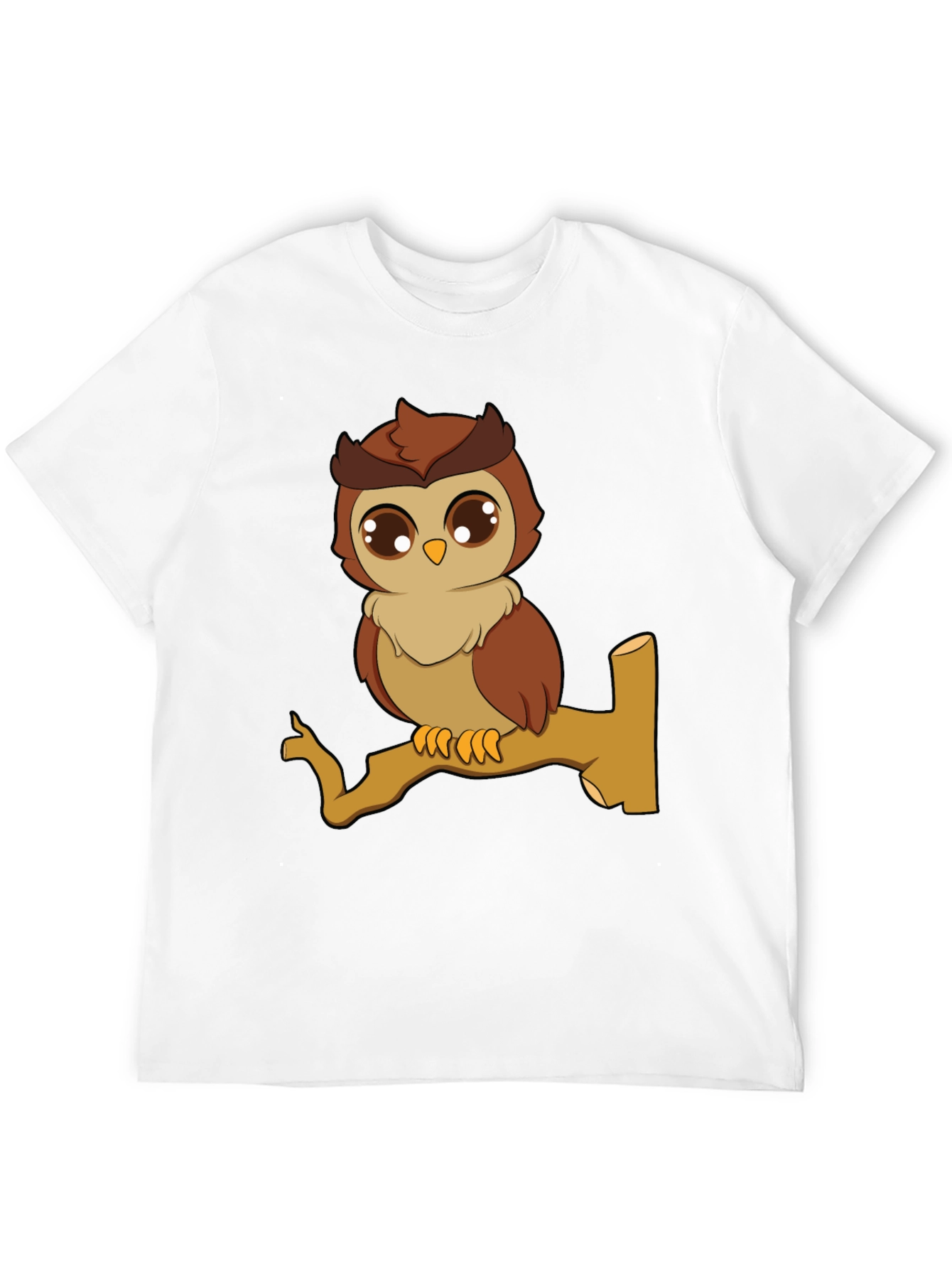 Owl Graphic Tee - Cute Cartoon Bird T-Shirt