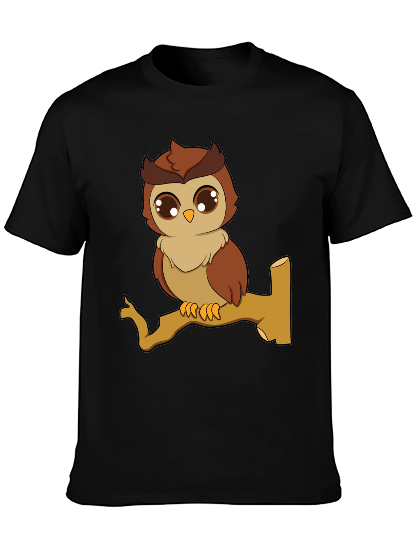 Owl Graphic Tee - Cute Cartoon Bird T-Shirt
