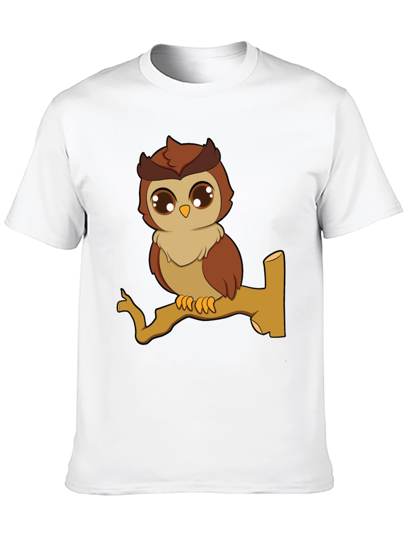 Owl Graphic Tee - Cute Cartoon Bird T-Shirt