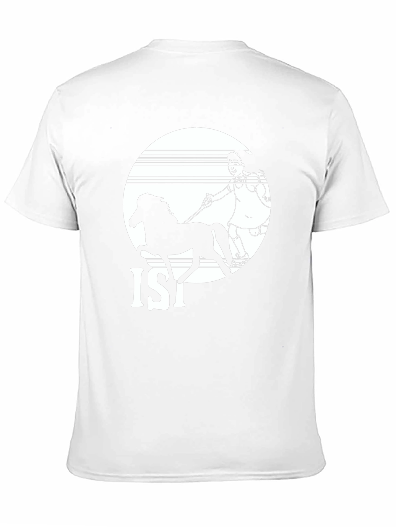 Black T-Shirt with Horse and Girl Graphic