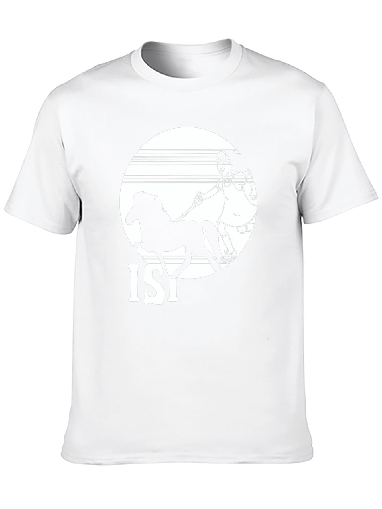 Black T-Shirt with Horse and Girl Graphic