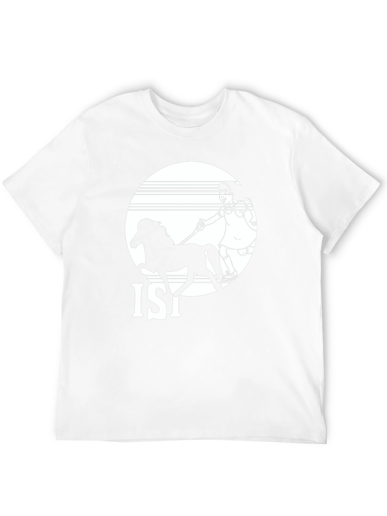 Black T-Shirt with Horse and Girl Graphic