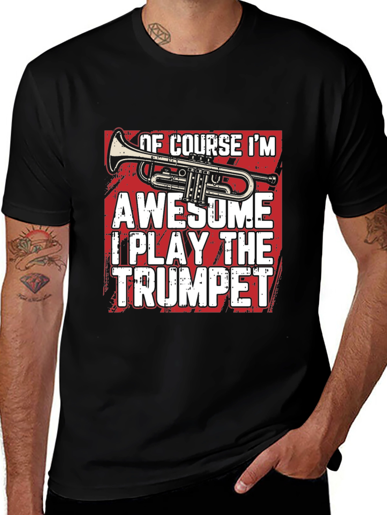 Awesome Trumpet Player Graphic T-Shirt