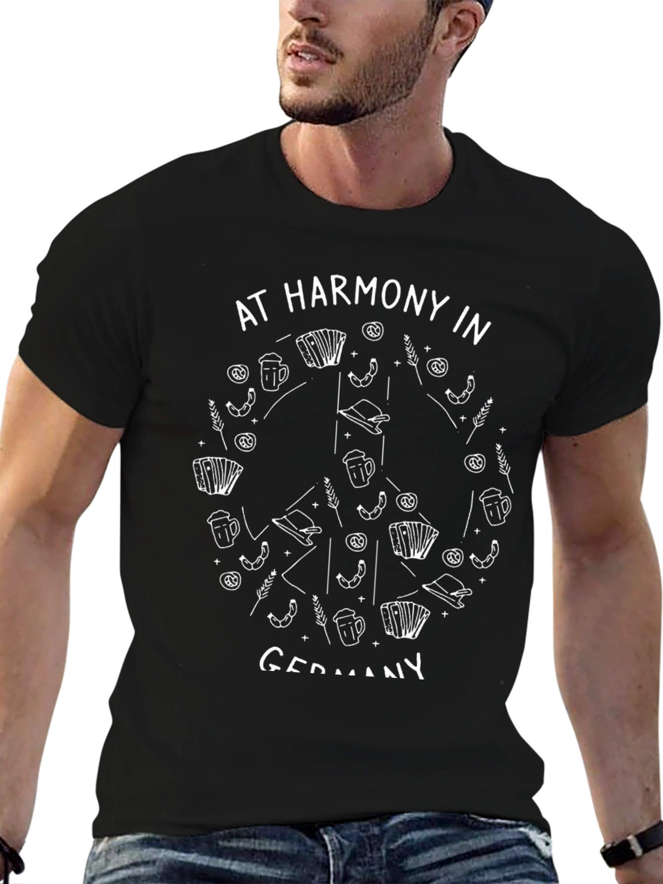 Oktoberfest Peace Sign T-Shirt - At Harmony In Germany