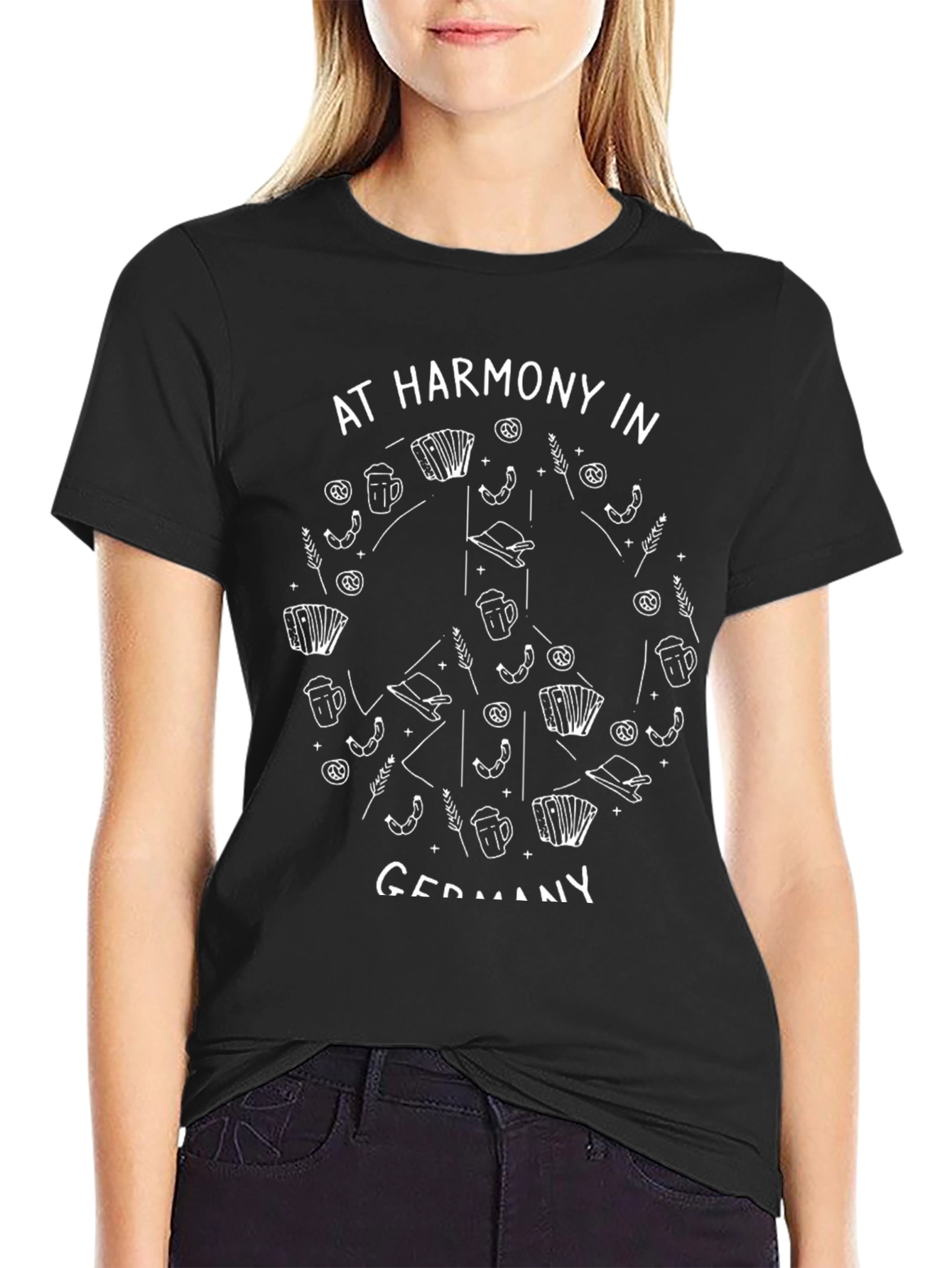 Oktoberfest Peace Sign T-Shirt - At Harmony In Germany