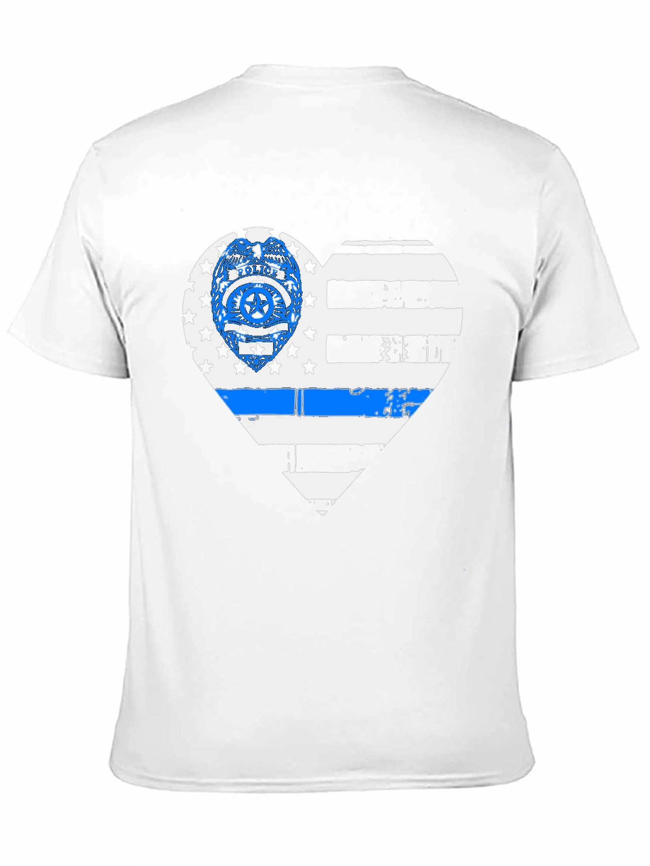 Thin Blue Line Heart Graphic T-Shirt