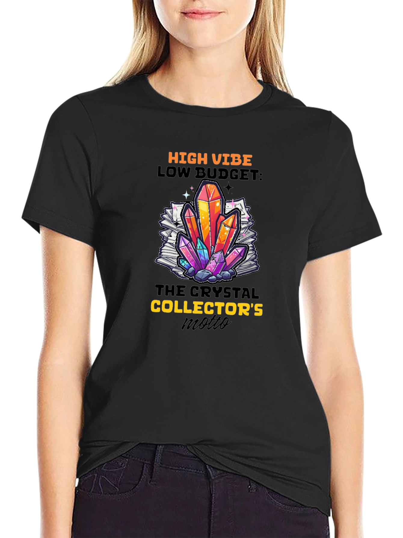 High Vibe Crystal Collector Black T-Shirt