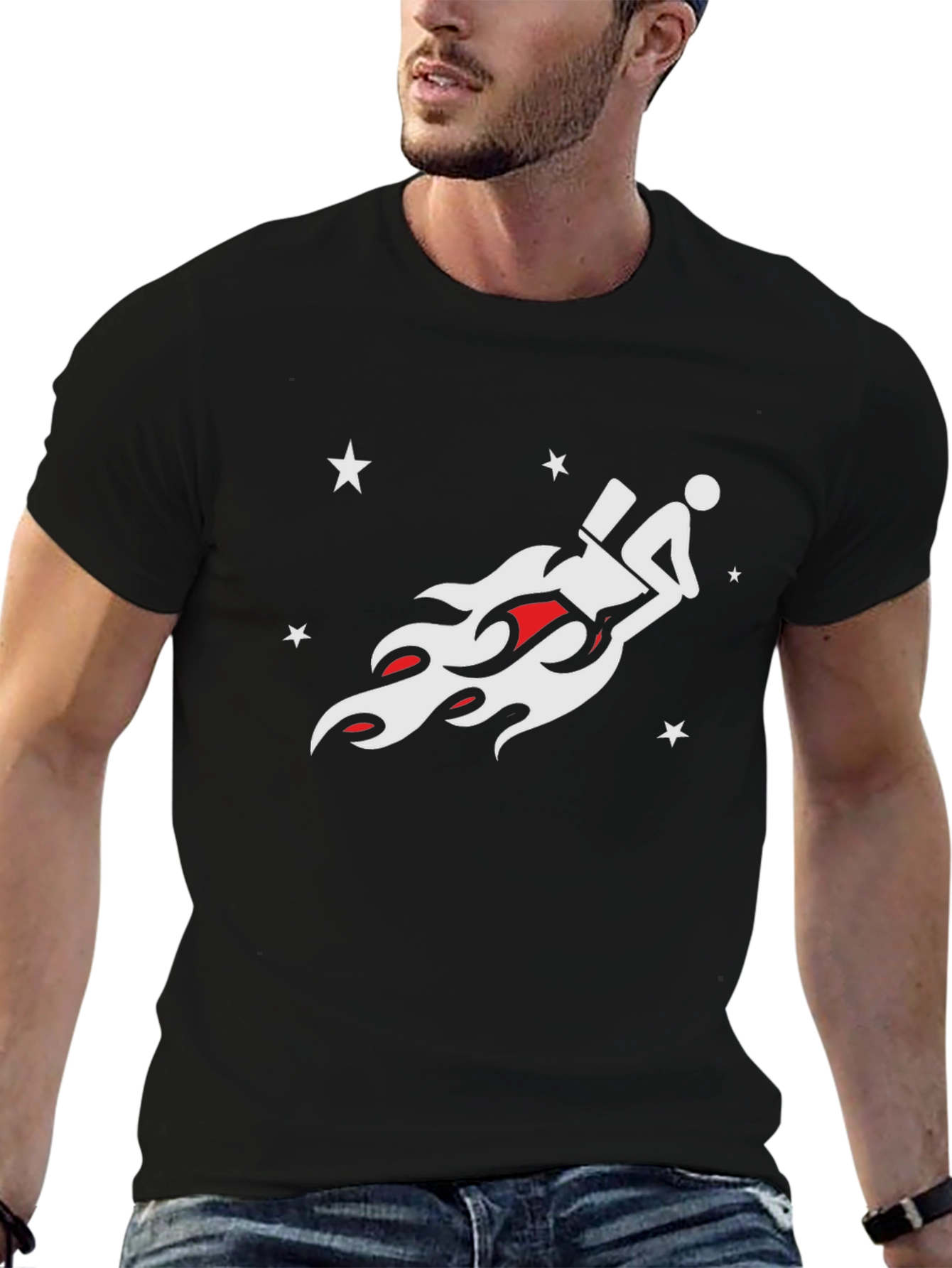 Toilet Rocket Black T-Shirt