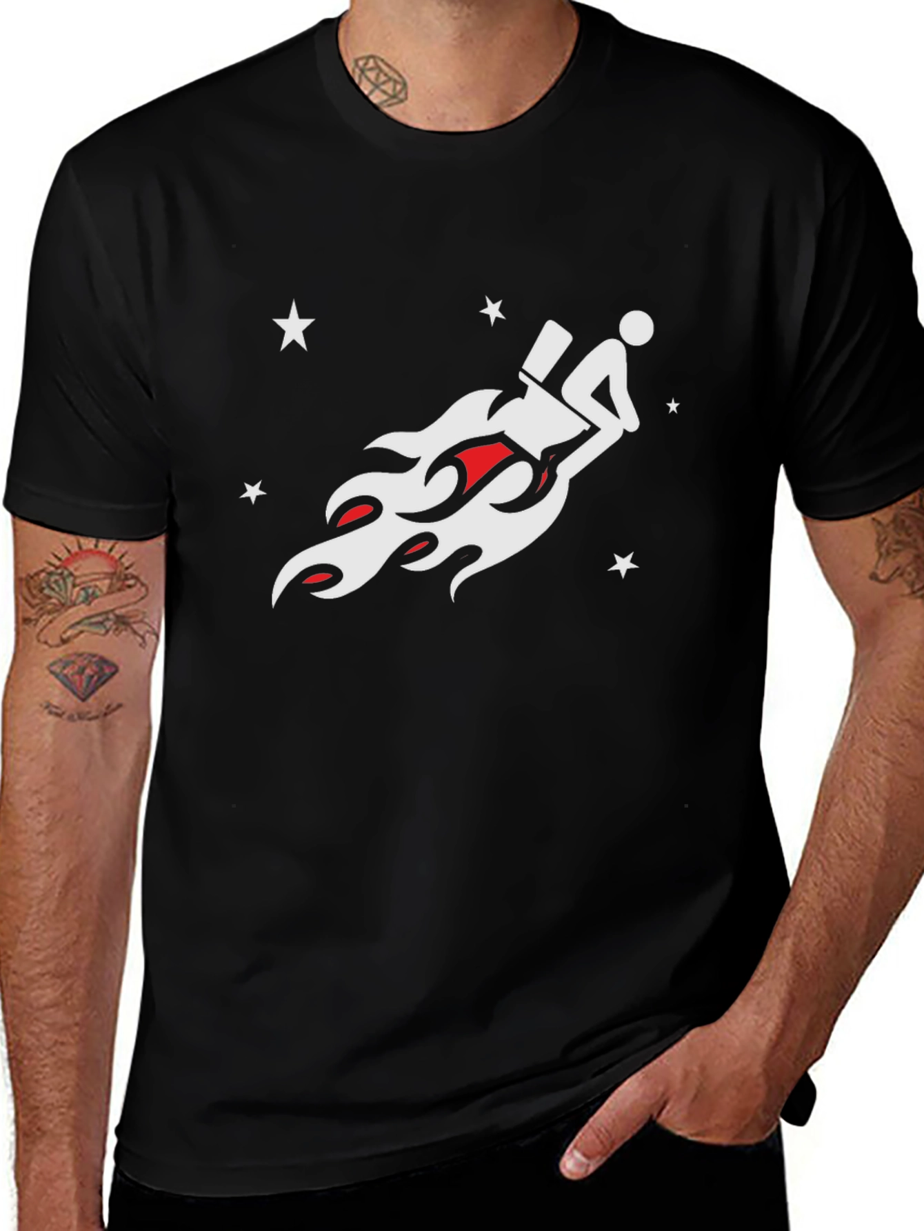 Toilet Rocket Black T-Shirt