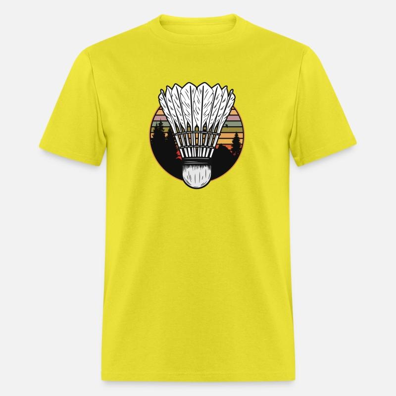Badminton Shuttlecock Sunset Distressed T-Shirt