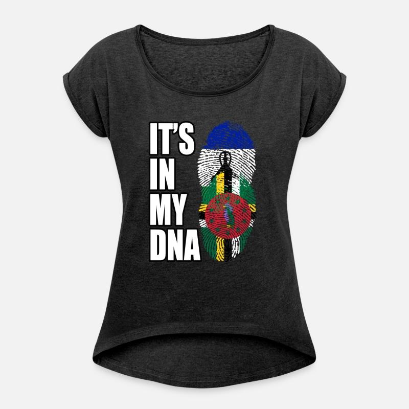 Basotho And Dominica Mix Heritage DNA Flag