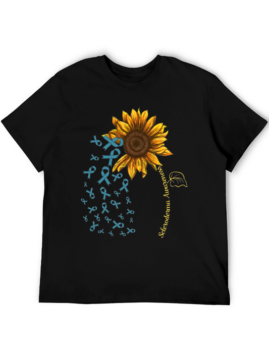Scleroderma Awareness Sunflower Ribbon Graphic Tee