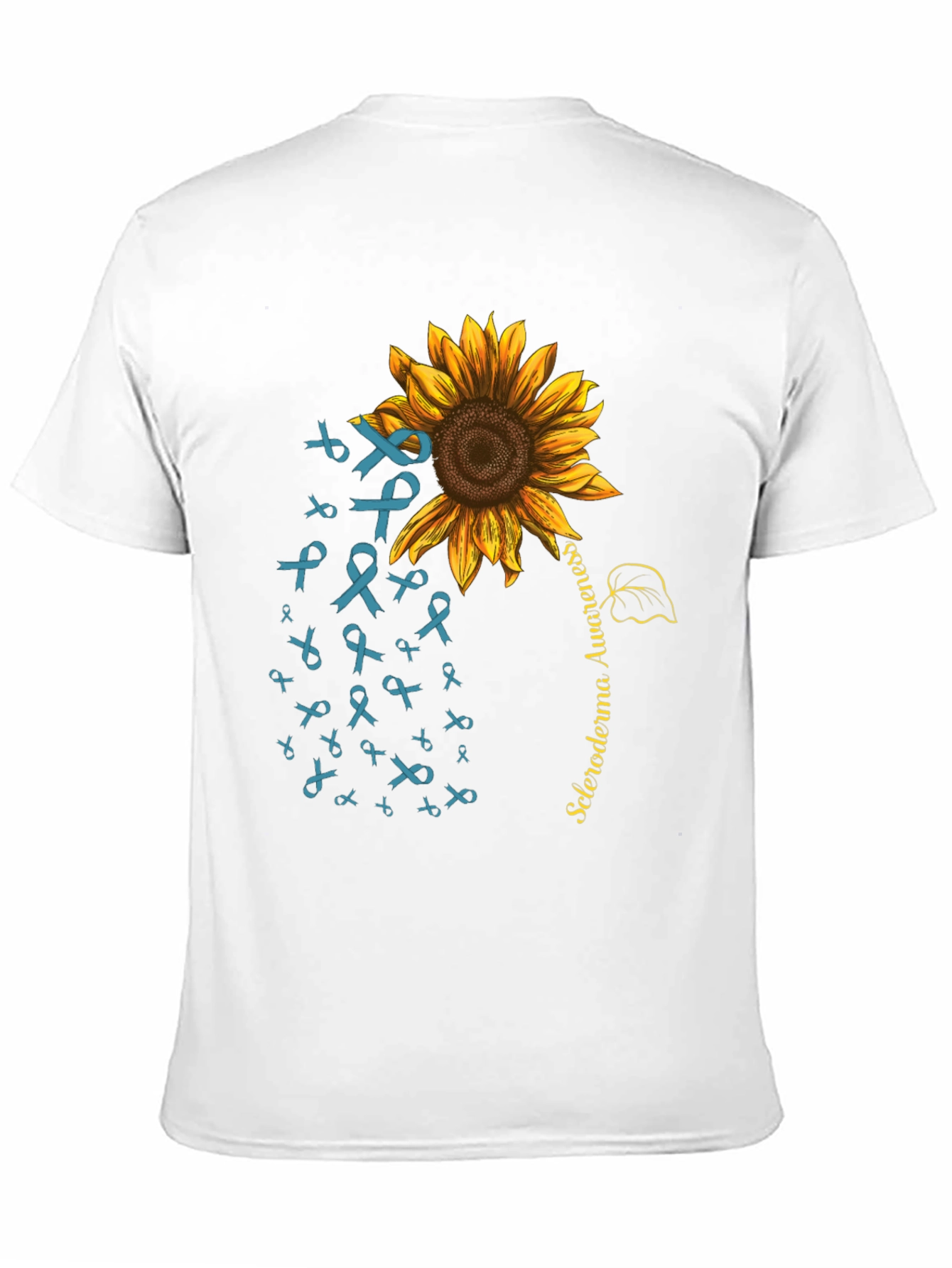 Scleroderma Awareness Sunflower Ribbon Graphic Tee