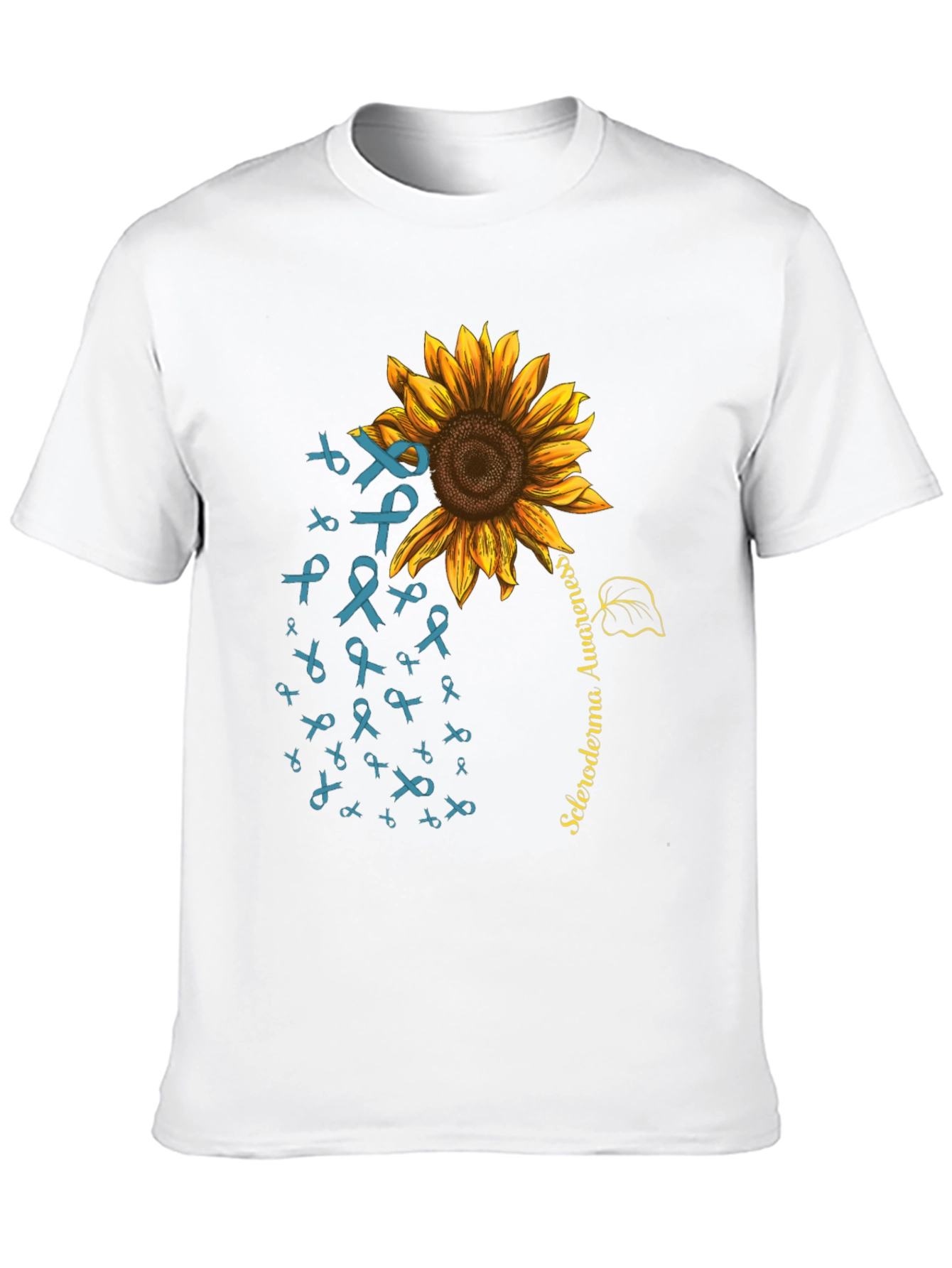 Scleroderma Awareness Sunflower Ribbon Graphic Tee