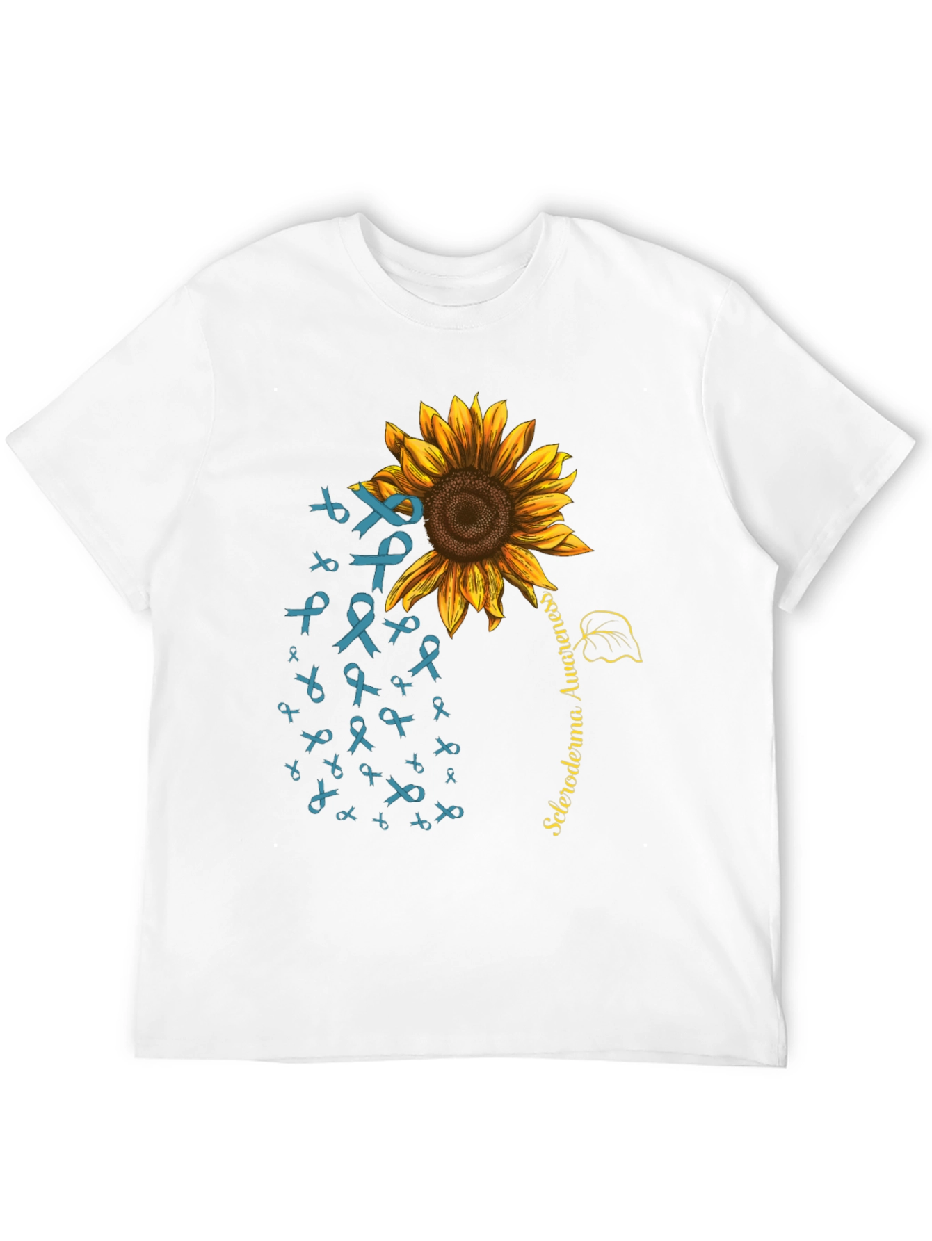 Scleroderma Awareness Sunflower Ribbon Graphic Tee