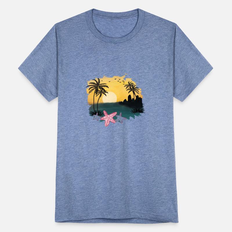 Beach Sunset Watercolor Design Sublimation Art 5