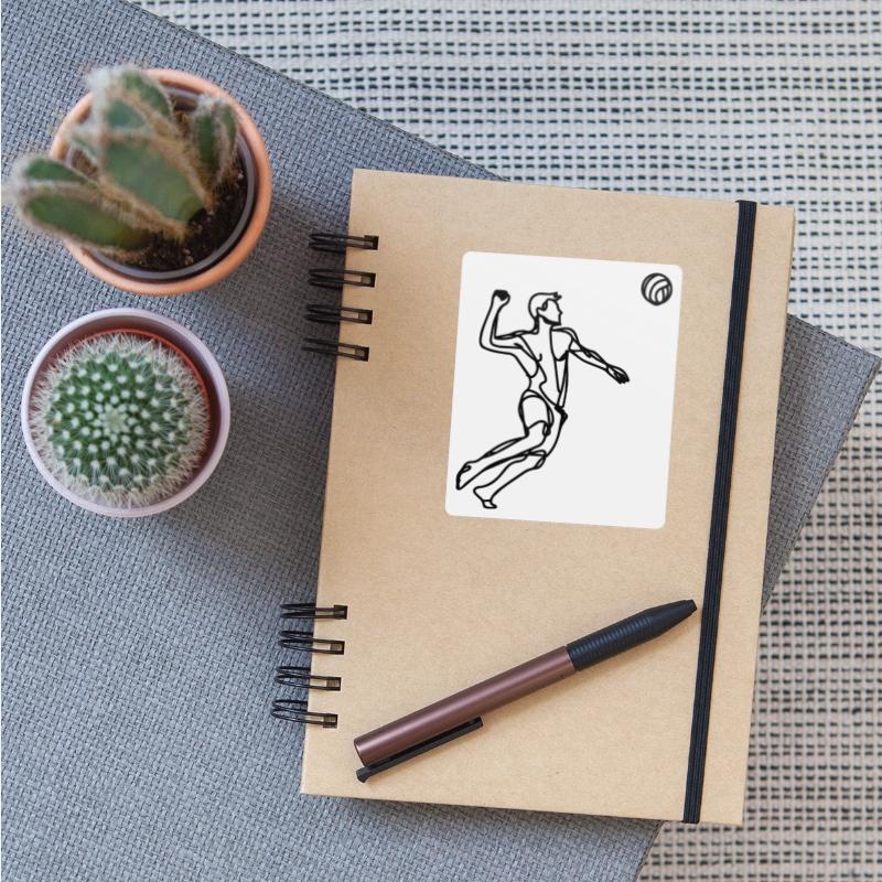 Beach Volleyballer Drawing