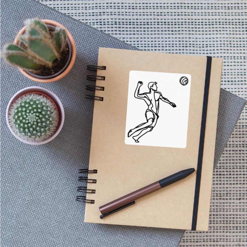 Beach Volleyballer Drawing