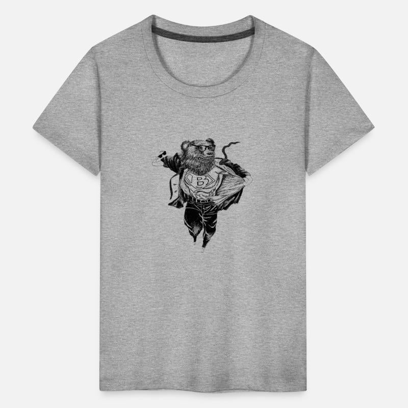 Bear, Grizzly, black, Super Hero! Parody Fun art!