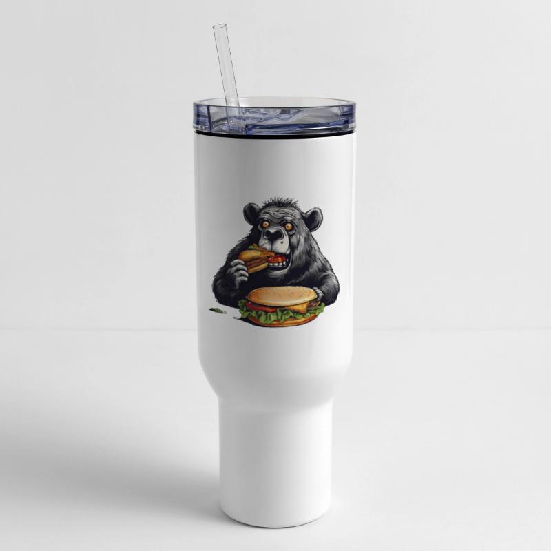 Bear with Burgers Cartoon Design