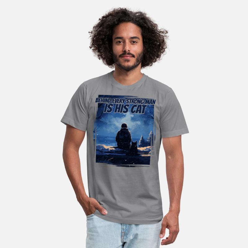 Behind Every Strong Man Silhouette Nature Winter