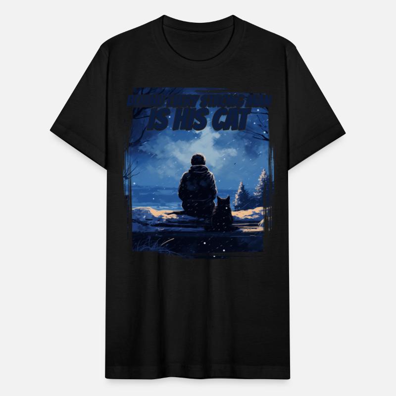 Behind Every Strong Man Silhouette Nature Winter