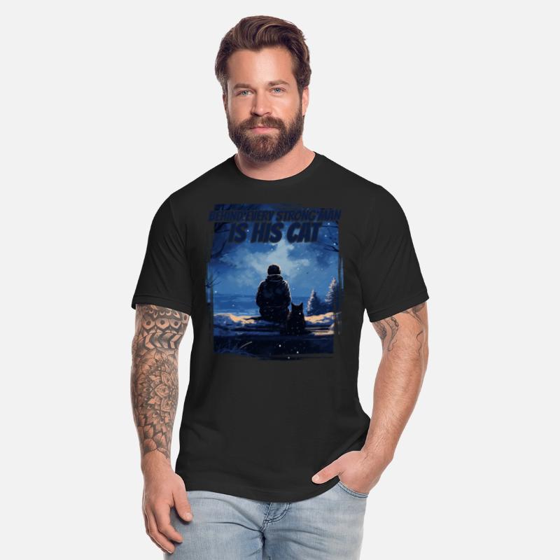 Behind Every Strong Man Silhouette Nature Winter