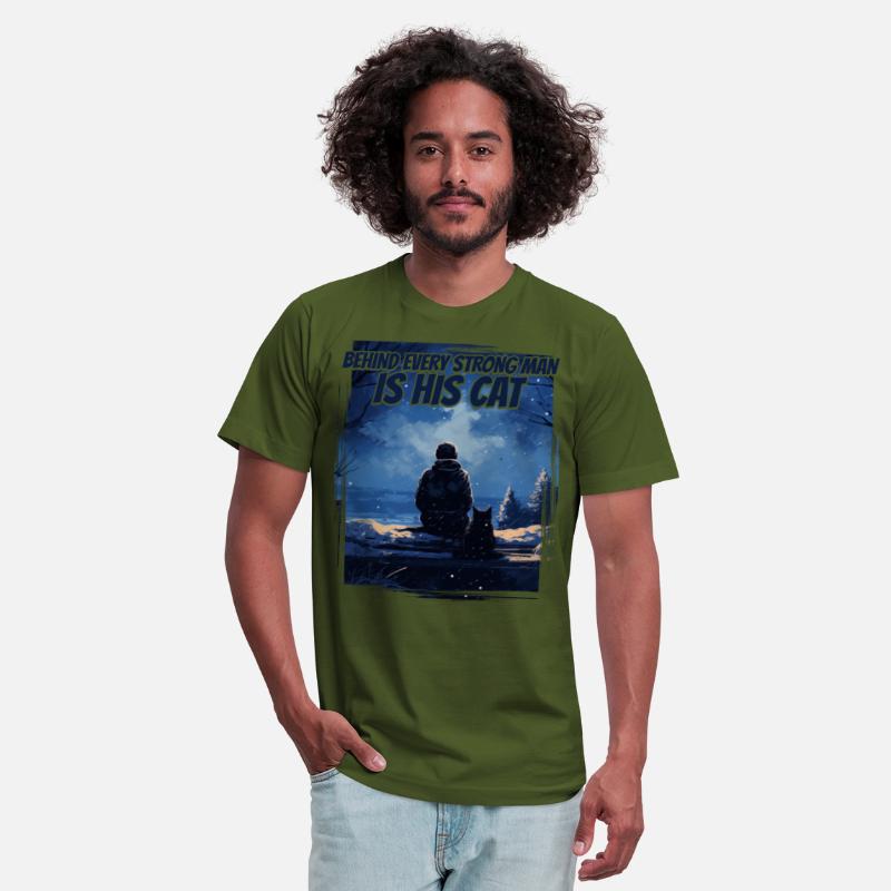 Behind Every Strong Man Silhouette Nature Winter