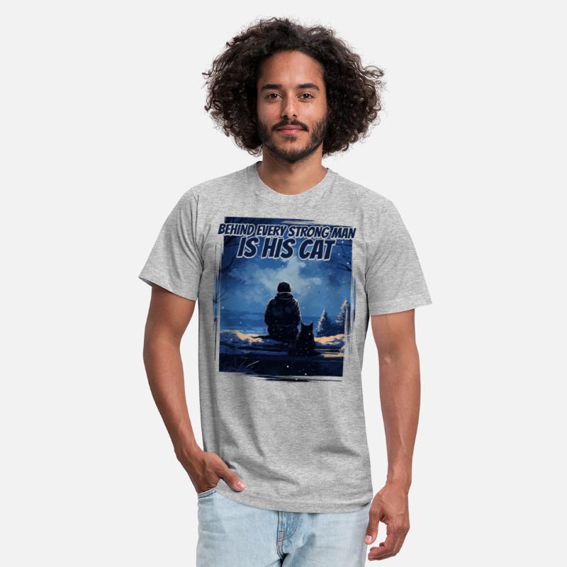 Behind Every Strong Man Silhouette Nature Winter