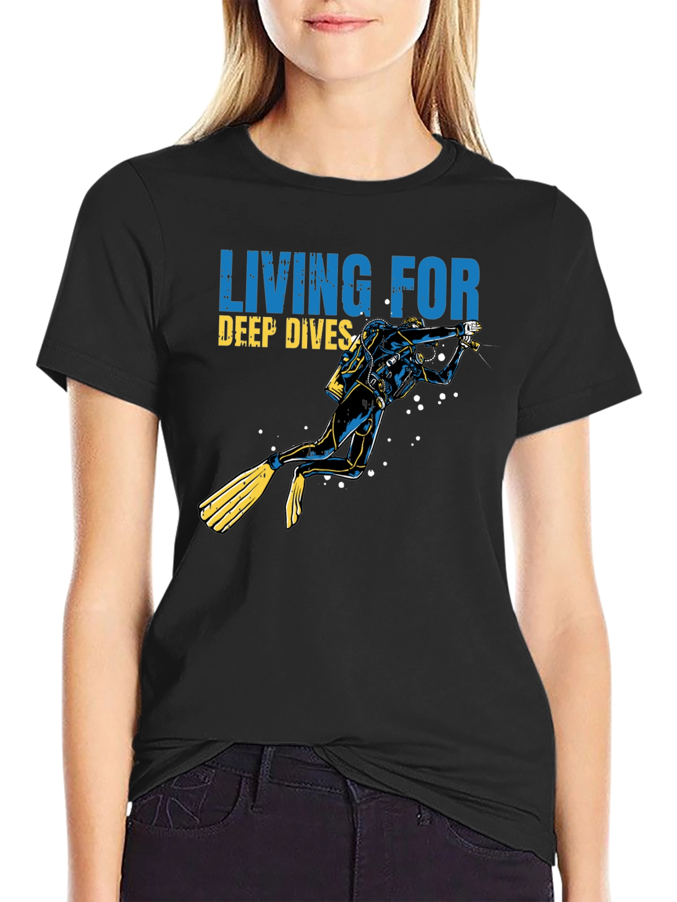 Diver Graphic T-Shirt - Living for Deep Dives
