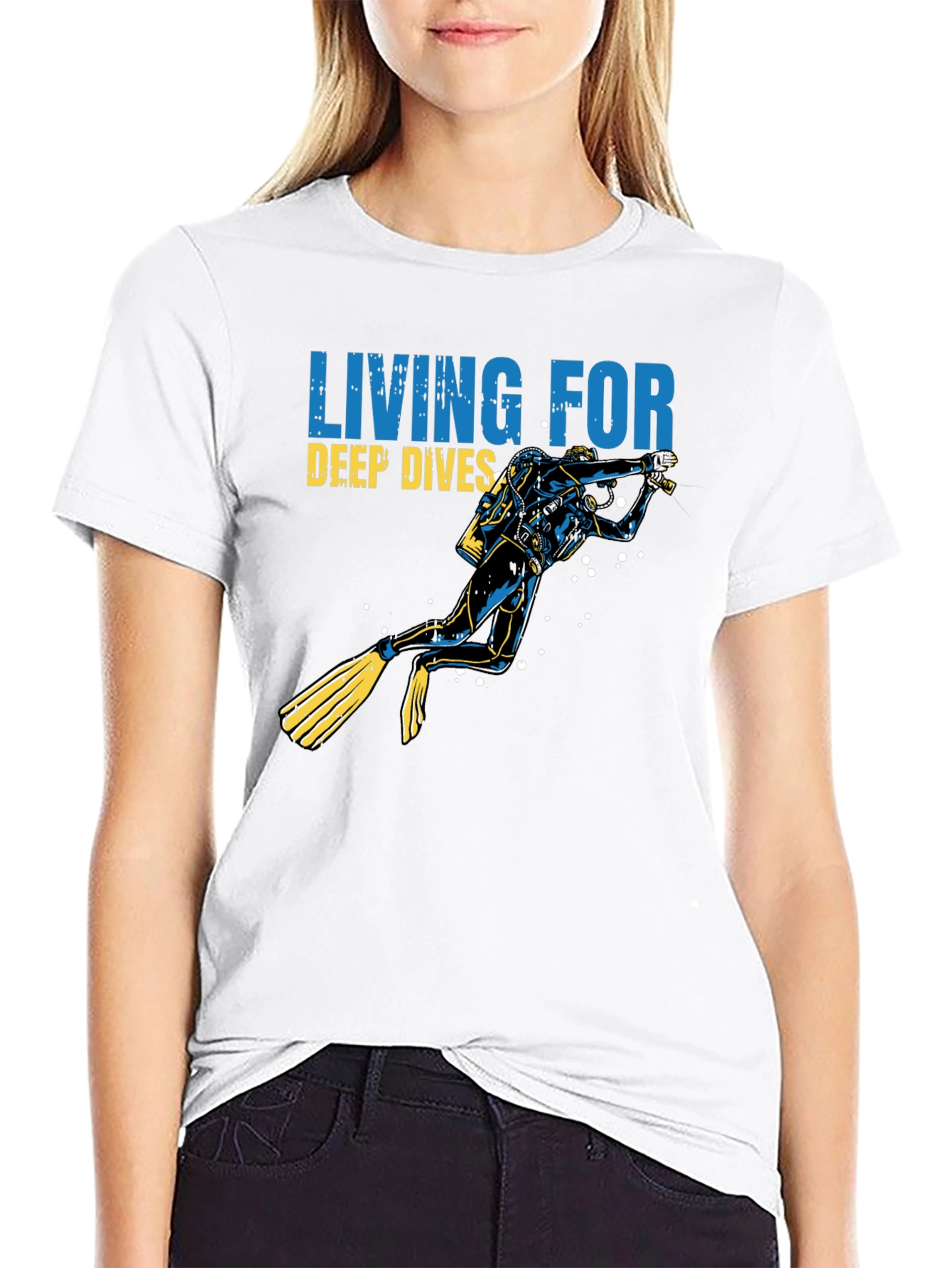 Diver Graphic T-Shirt - Living for Deep Dives